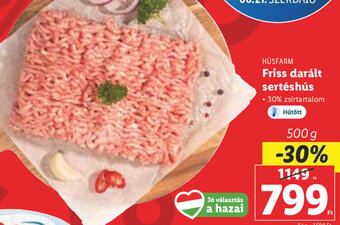 Lidl HÚSFARM Friss darált sertéshús 500 g ajánlat