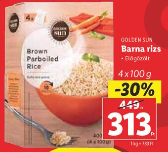 Lidl GOLDEN SUN Barna rizs 4 x 100 g ajánlat