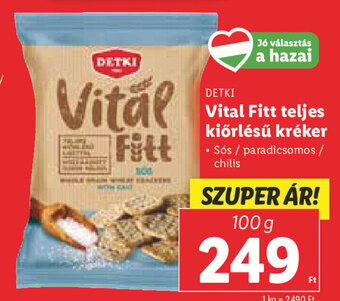 Lidl DETKI Vital Fitt teljes kiőrlésű kréker 100 g ajánlat