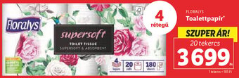 Lidl Floralys Toalettpapír 20 tekercs ajánlat