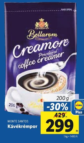 Lidl MONTE SANTOS Kávékrémpor 200 g ajánlat