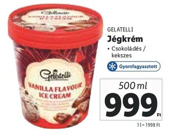 Lidl GELATELLI Jégkrém 500 ml ajánlat