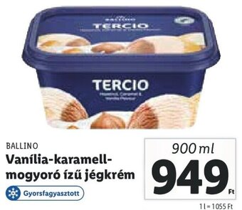 BALLINO Vanília-karamell-mogyoró ízű jégkrém 900 ml