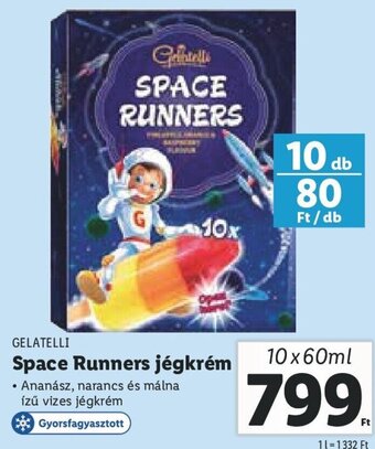 Lidl GELATELLI Space Runners jégkrém 10 x 60 ml ajánlat