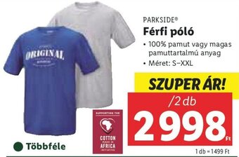 Lidl PARKSIDE Férfi póló 2 db ajánlat