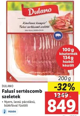Lidl DULANO Falusi sertéscomb szeletek 200 g ajánlat