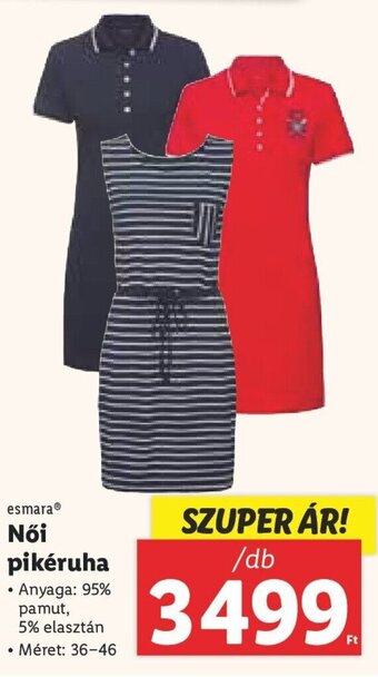 Lidl Esmara Női pikéruha 1 db ajánlat