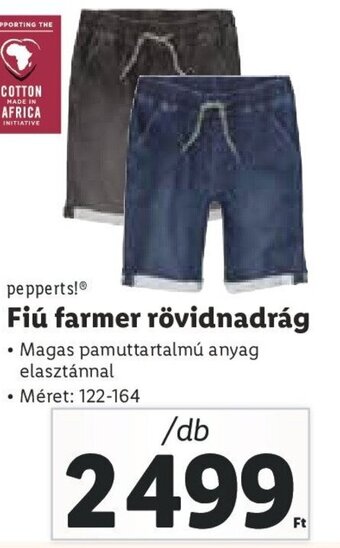 Lidl Pepperts! Fiú farmer rövidnadrág 1 db ajánlat
