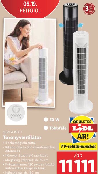 Lidl SILVERCREST Toronyventilátor 1 db ajánlat