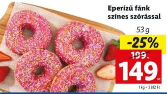 Lidl Eperízű fánk színes szórással 53 g ajánlat