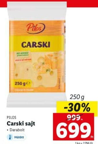 Lidl PILOS Carski sajt 250 g ajánlat