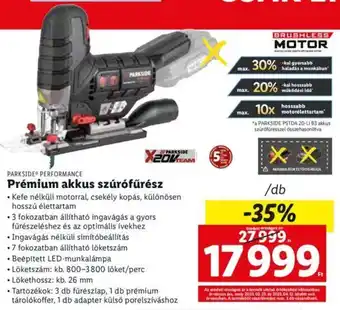 Lidl PARKSIDE PERFORMANCE Prémium akkus szúrófűrész 1 db ajánlat