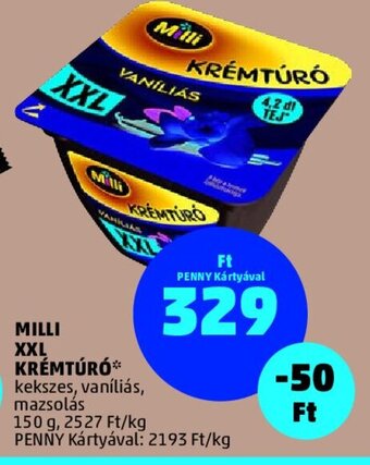 PENNY MILLI XXL KRÉMTÚRÓ 150 g ajánlat