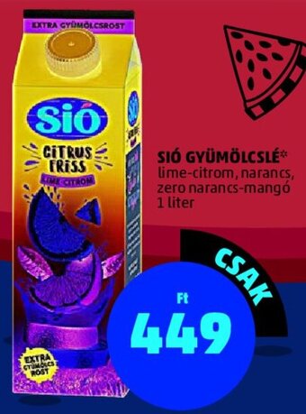PENNY SIÓ GYÜMÖLCSLÉ 1 l ajánlat