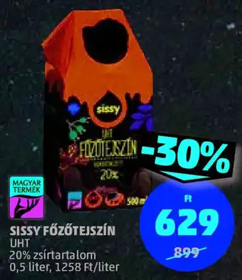PENNY SISSY FŐZŐTEJSZÍN UHT 0,5 l ajánlat