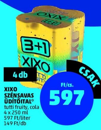 PENNY XIXO SZÉNSAVAS ÜDÍTŐITAL 4 x 250 ml ajánlat