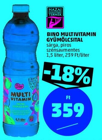 PENNY BINO MULTIVITAMIN GYÜMÖLCSITAL 1,5 l ajánlat