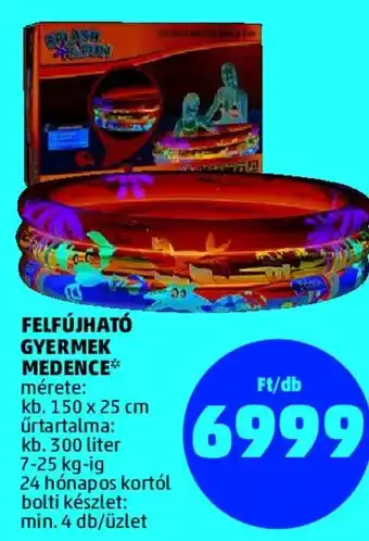 FELFÚJHATÓ GYERMEK MEDENCE 1 db