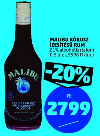 PENNY MALIBU KÓKUSZ ÍZESÍTÉSŰ RUM 0,5 l ajánlat