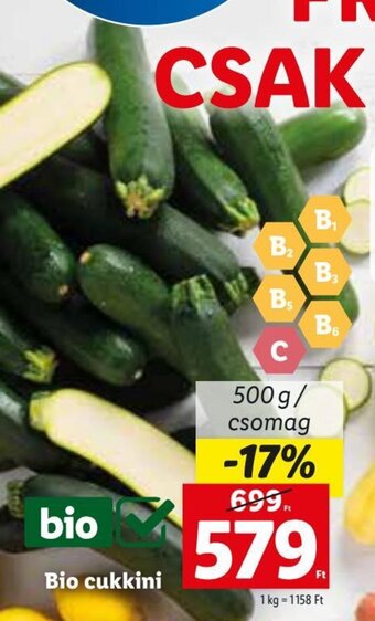 Lidl Bio cukkini 500 g ajánlat