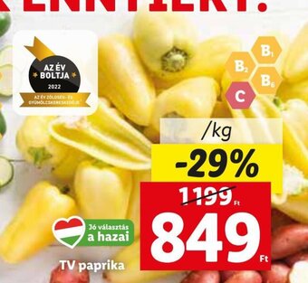 Lidl TV paprika 1 kg ajánlat