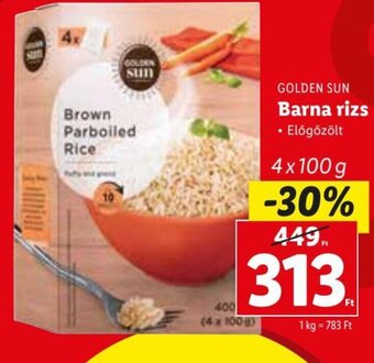 Lidl GOLDEN SUN Barna rizs 4 x 100 g ajánlat