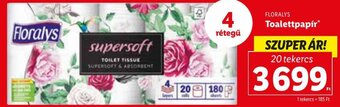 Lidl FLORALYS Toalettpapír 20 tekercs ajánlat