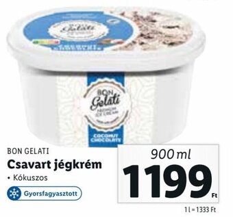 Lidl BON GELATI Csavart jégkrém 900 ml ajánlat