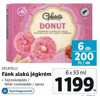 Lidl GELATELLI Fánk alakú jégkrém 6 x 55 ml ajánlat