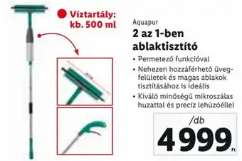 Lidl Aquapur 2 az 1-ben ablaktisztító 1 db ajánlat