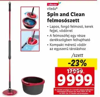 Lidl vileda Spin and Clean felmosószett 1 szett ajánlat