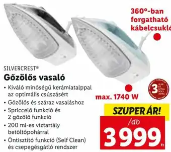 Lidl SILVERCREST Gőzölős vasaló 1 db ajánlat