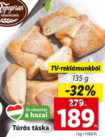 Lidl Túrós táska 135 g ajánlat