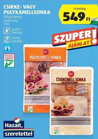 ALDI CSIRKE- VAGY PULYKAMELLSONKA 150 g ajánlat