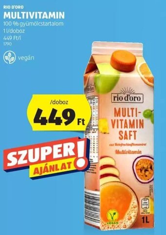 ALDI RIO D'ORO MULTIVITAMIN 1 l ajánlat