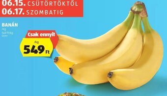 ALDI BANÁN 1 kg ajánlat