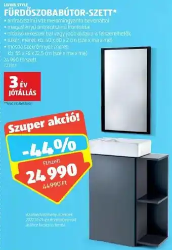 ALDI LIVING STYLE FÜRDŐSZOBABÚTOR-SZETT ajánlat
