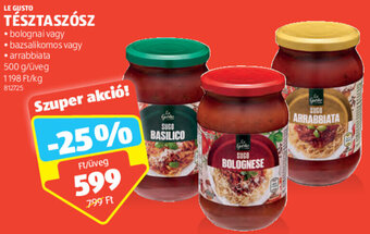 ALDI LE GUSTO TÉSZTASZÓSZ 500 g ajánlat
