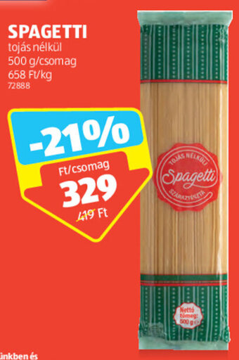 ALDI SPAGETTI 500 g ajánlat