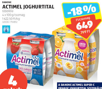 ALDI DANONE ACTIMEL JOGHURTITAL 4 x 100 g ajánlat