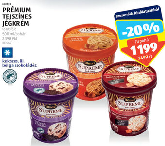ALDI MUCCI PRÉMIUM TEJSZÍNES JÉGKRÉM 500 ml ajánlat
