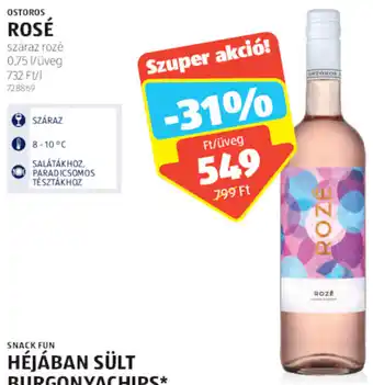ALDI OSTOROS ROSÉ 0,75 l ajánlat