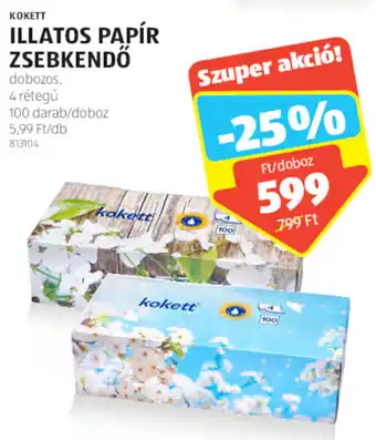 ALDI KOKETT ILLATOS PAPÍR ZSEBKENDŐ 100 db ajánlat