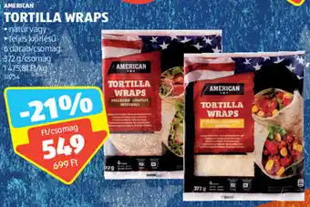 ALDI AMERICAN TORTILLA WRAPS 372 g ajánlat