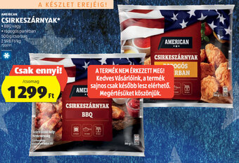 ALDI AMERICAN CSIRKESZÁRNYAK 500 g ajánlat