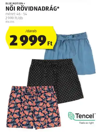 ALDI BLUE MOTION + NŐI RÖVIDNADRÁG 1 db ajánlat