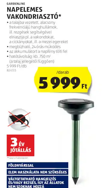 ALDI GARDENLINE NAPELEMES VAKONDRIASZTÓ 1 db ajánlat