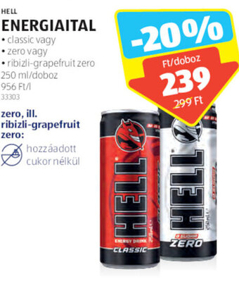 ALDI HELL ENERGIAITAL 250 ml ajánlat