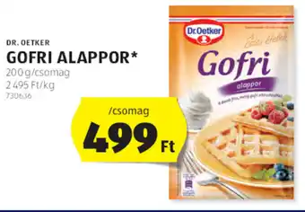 ALDI DR. OETKER GOFRI ALAPPOR 200 g ajánlat