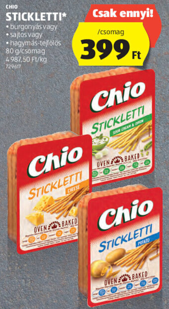 ALDI CHIO STICKLETTI 80 g ajánlat